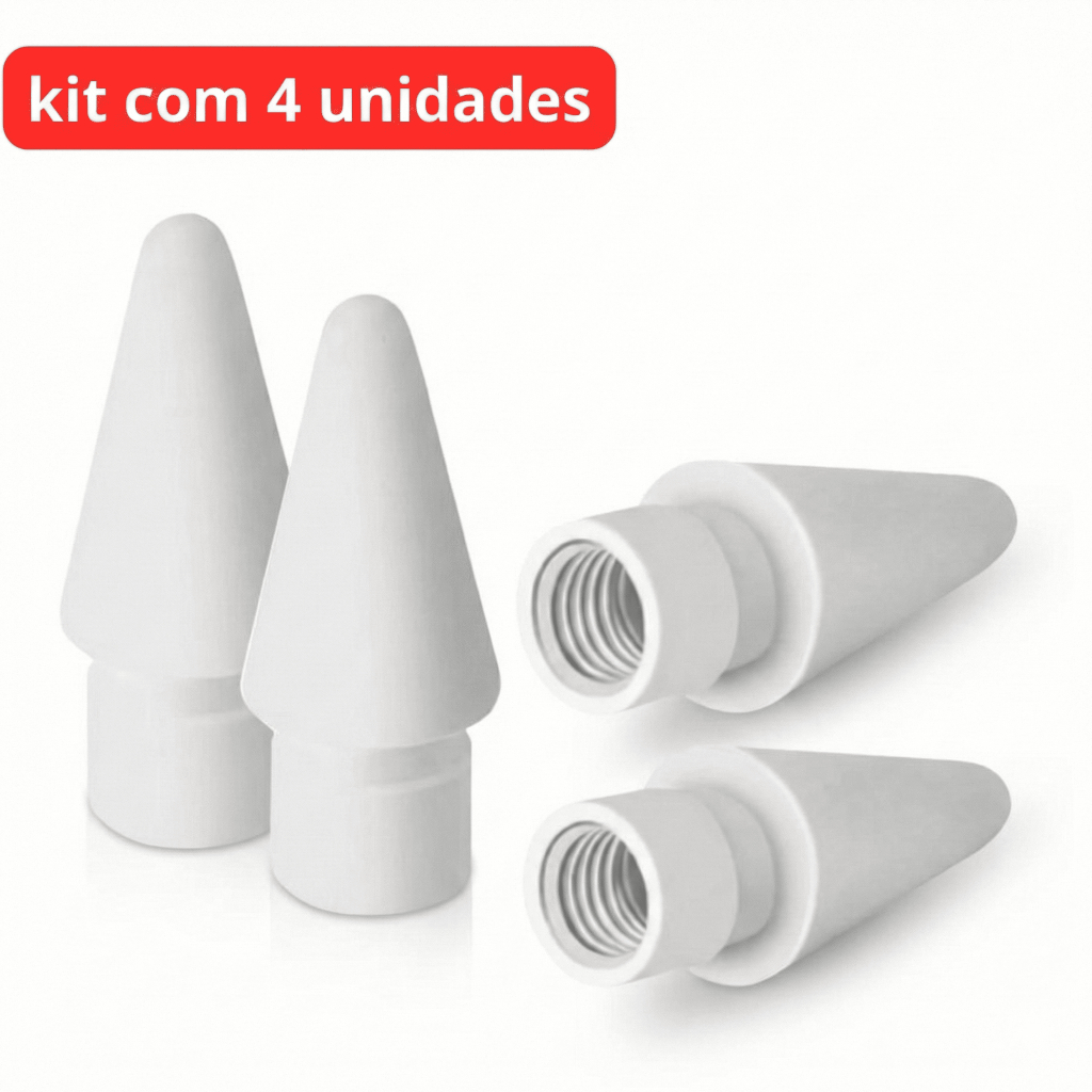 Ponta Compativel Geracao 1 2 Caneta Apple Pencil Ipad Mini Air Pro Reposição Ponteira Fina