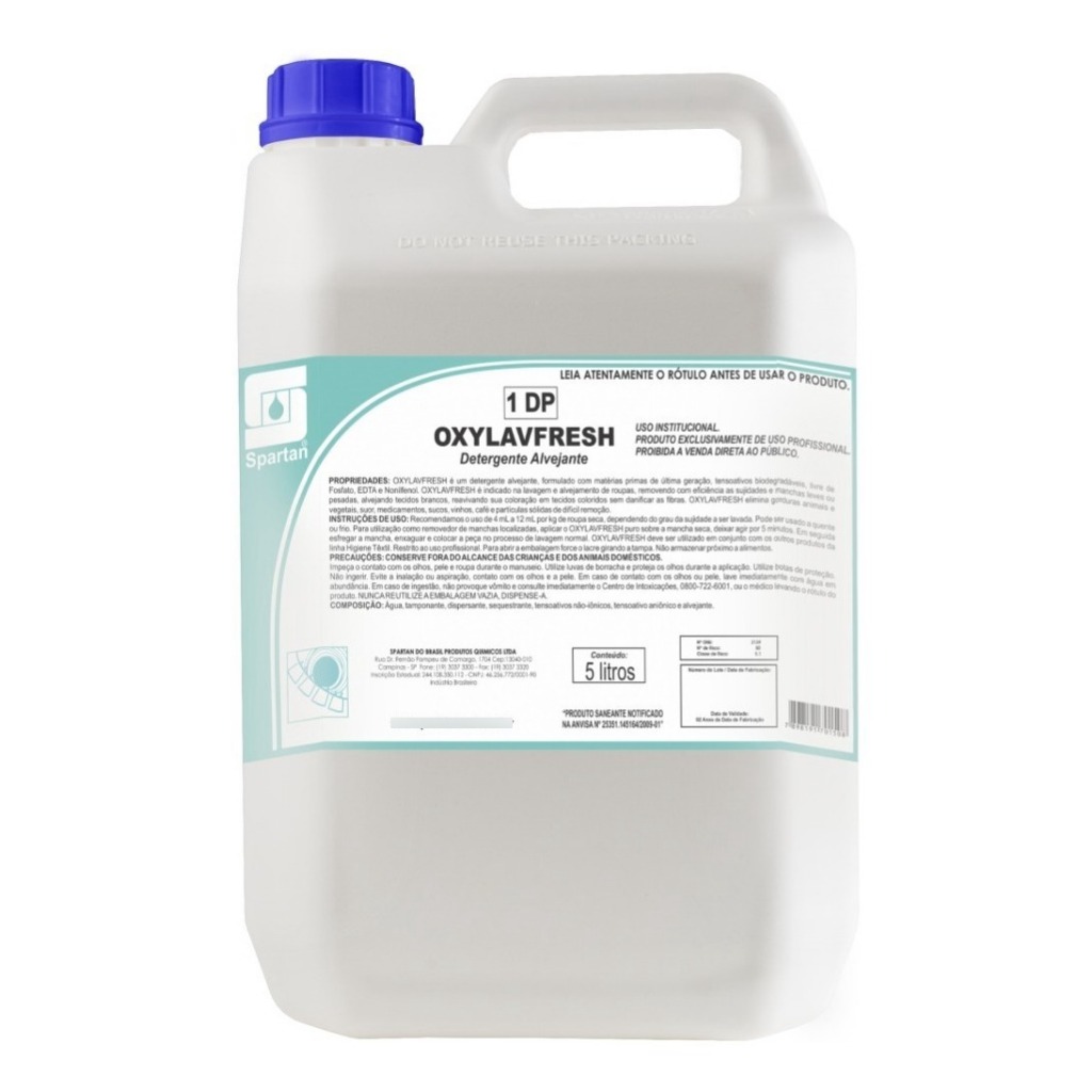 Oxylavfresh Dertergente E Alvejante 5 Litros Spartan