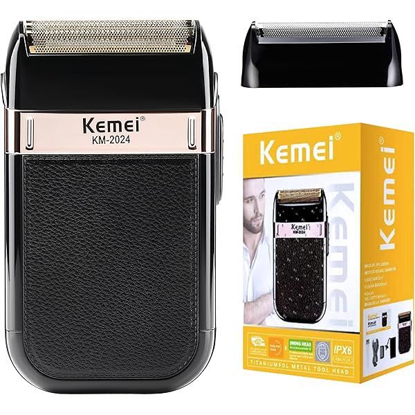 Maquina Shaver Kemei barbear Barbeador elétrico sem fio recarregável Original KM-2024 - Bivolt