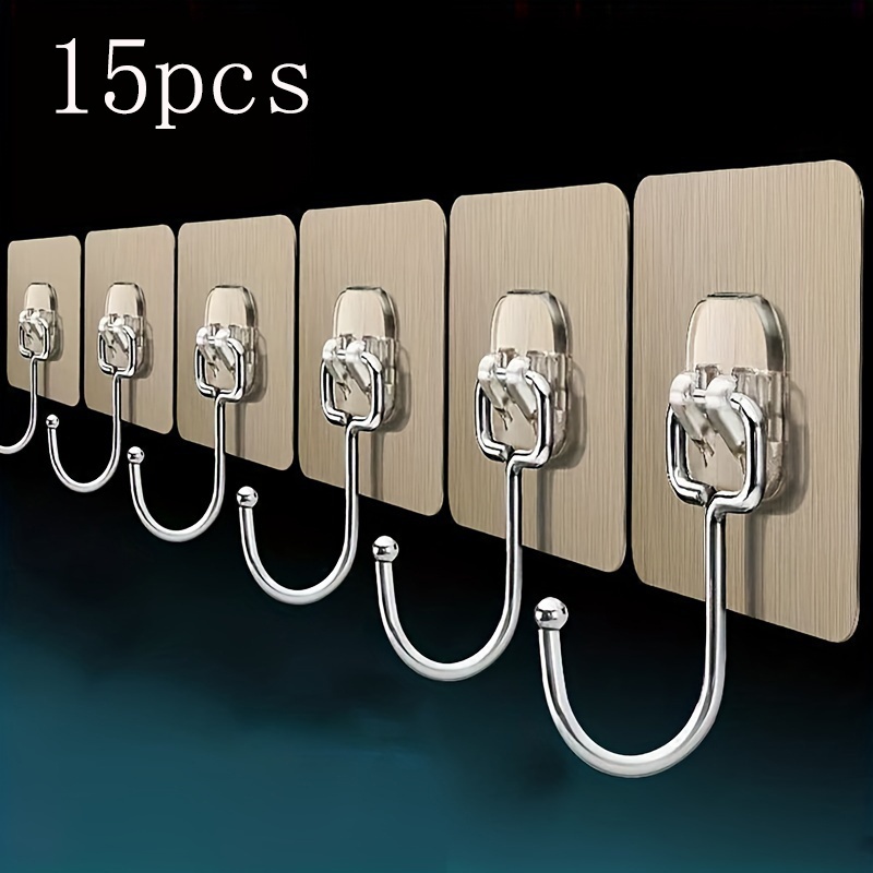 15 PCS Ganchos De Parede Autocolantes Transparente Multifuncionais Promoções