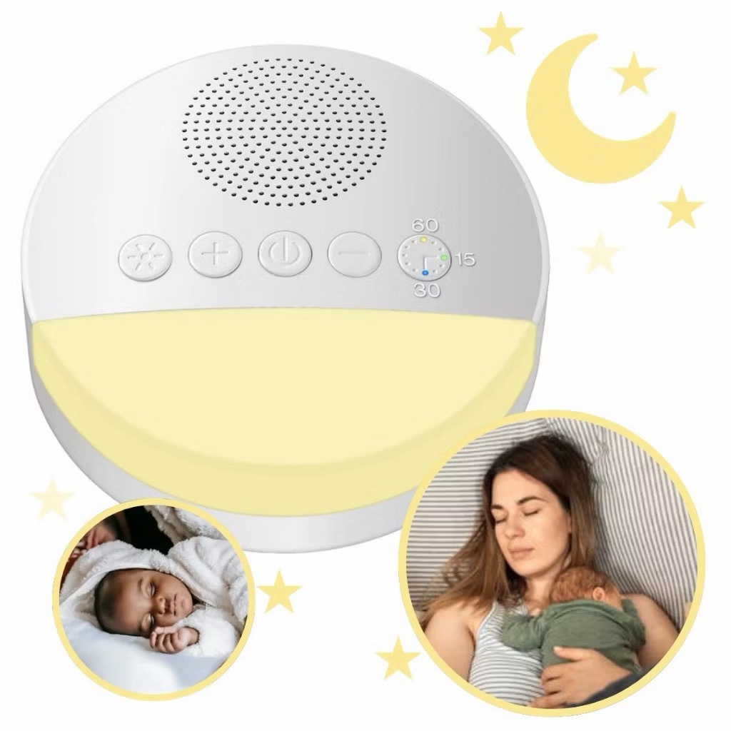 Máquina de ruído branco infantil , luz noturna com carregamento USB, reprodutor de som para dormir