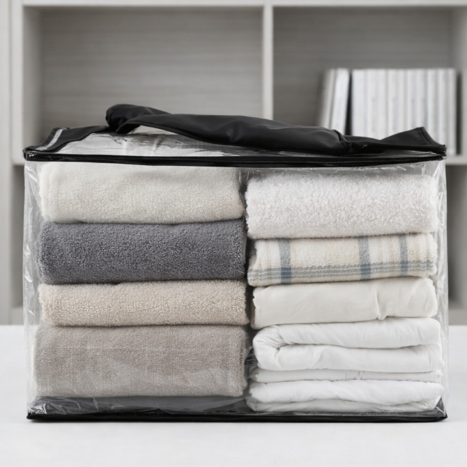 Kit 10 Sacos Organizadores Multiuso Grandes Zíper Reforçado 50×40×30 cm