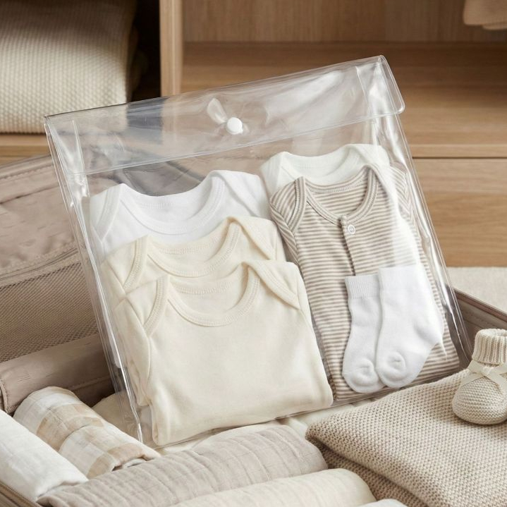 Kit 10 Saquinhos Organizadores com Botão Maternidade Enxoval Bebê 25x30x5cm