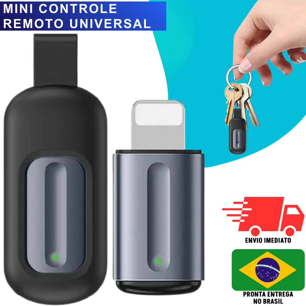 Mini Controle Remoto Universal Para Celular Bluetooth Conexão Tipo Lightning