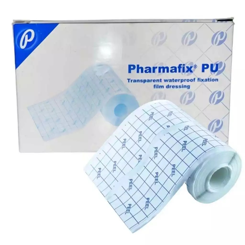Curativo Adesivo Filme Rolo 10cm x10 mts Pharmafix Impermeável Flexivel Recortável Respiravel