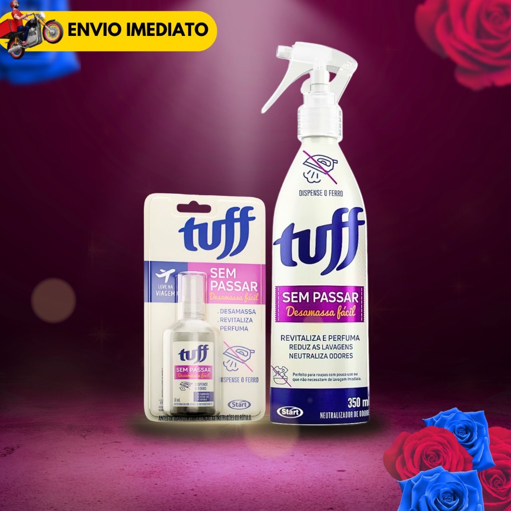 Tuff  Desamassa Fácil Sem Passar Neutraliza Odor Roupas Perfuma
