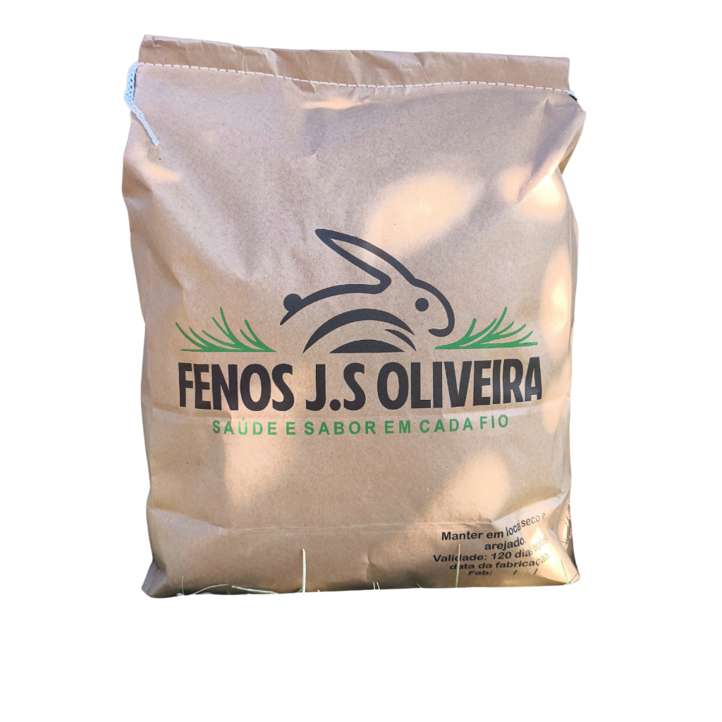 500g de Feno Verde Premium para Coelhos Porquinho da índia Chinchila etc..(papel)