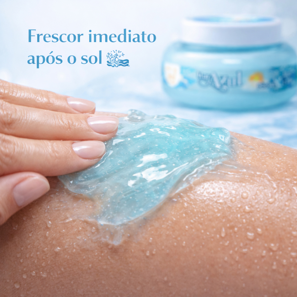 Geleia Pós-Sol Mar Azul – Refresca e Hidrata Frescor Imediato Refresca, Hidrata e Acalma Verão