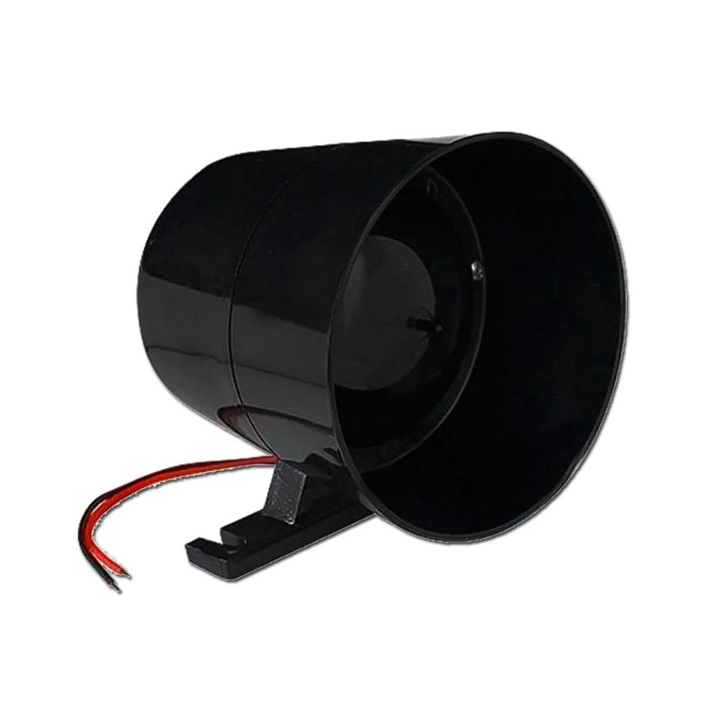 Sirene para central de alarme 120db sistema de segurança preta