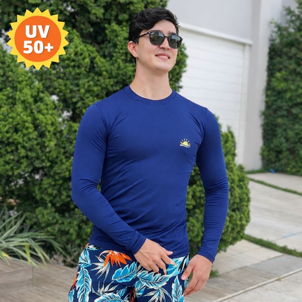 CAMISA PROTEÇÃO SOLAR Uv 50+  MASCULINA Blusa Malha Fria Unissex Academia Manga Longa