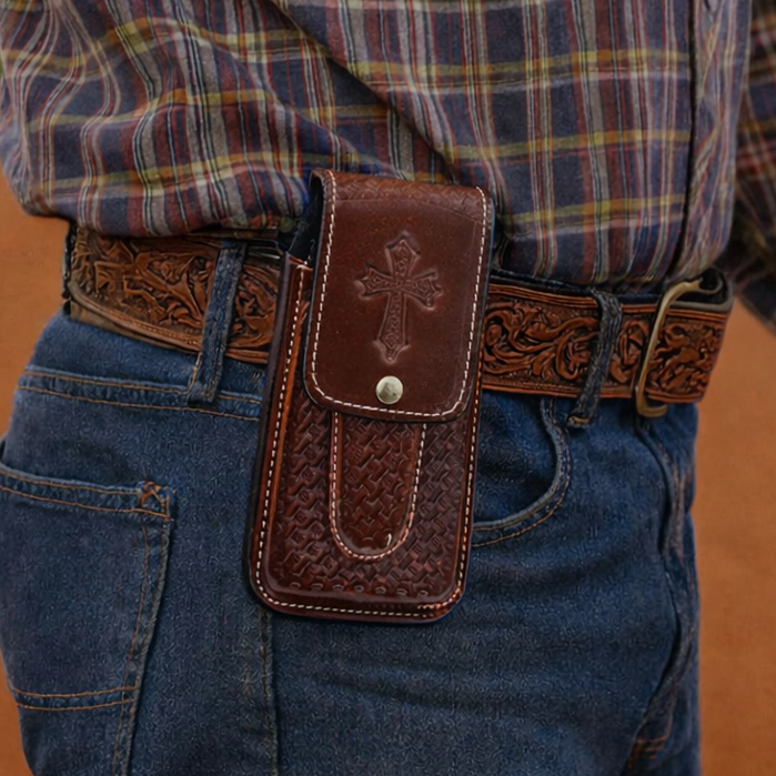 Bainha Capinha Country Canguru Celular Canivete Couro Legítimo
