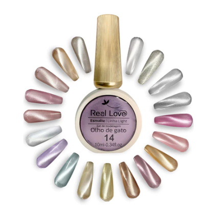 Esmalte Em Gel Magnetico Glitter Olho De Gato 10ml - Real Love