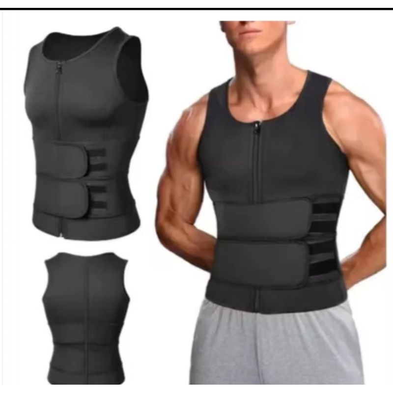 Cinta Abdominal Masculina Power ColeteAjustavel Redutor D Cintura Sauna Queima Gordura