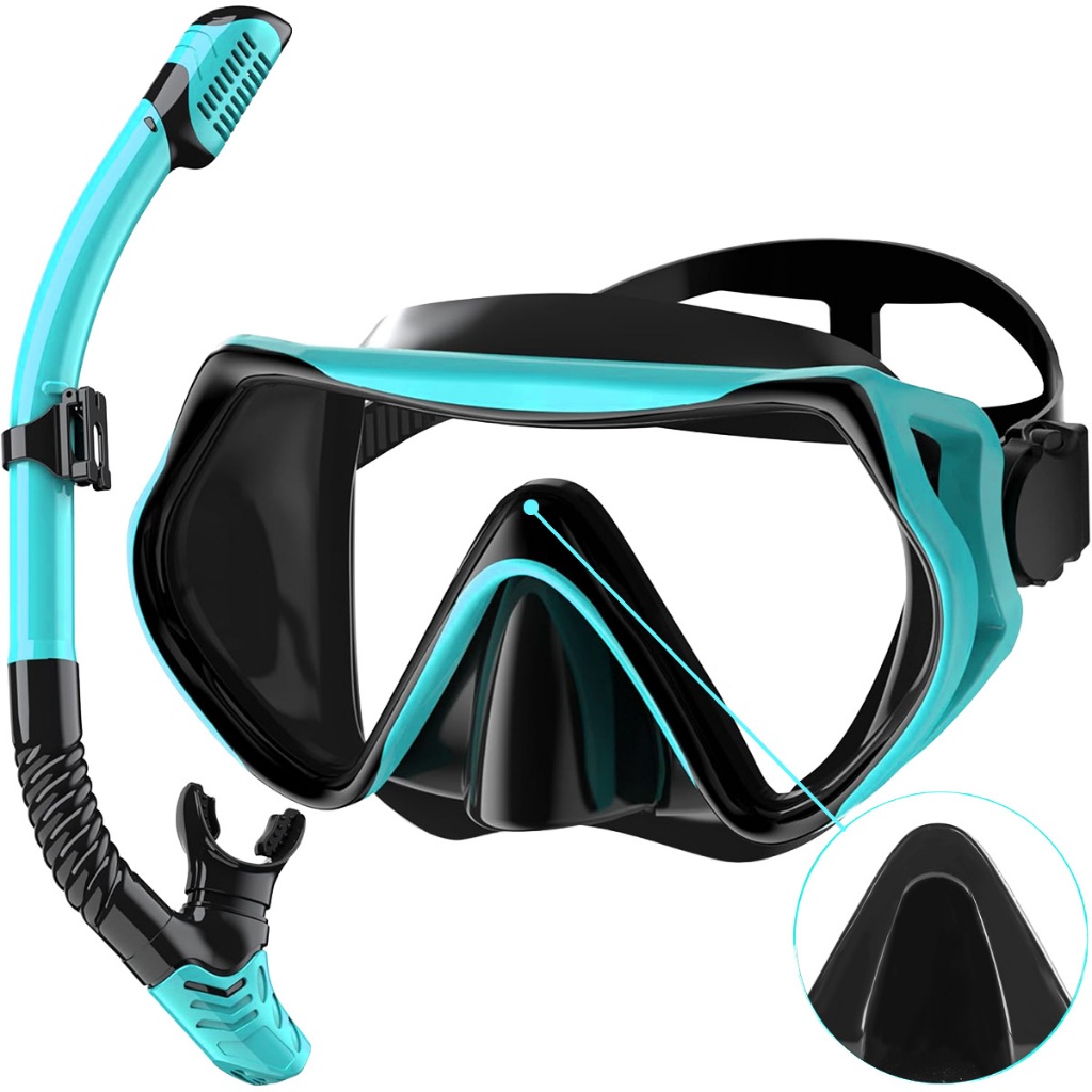 Máscaras de Snorkel Mergulho Set Anti-Embaçante