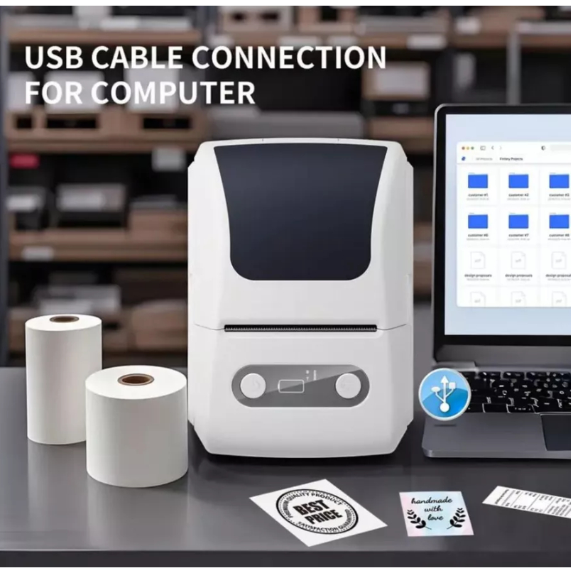 Mini Impressora De Etiquetas 58MM Bluetooth Para Celular PC Portatil.221