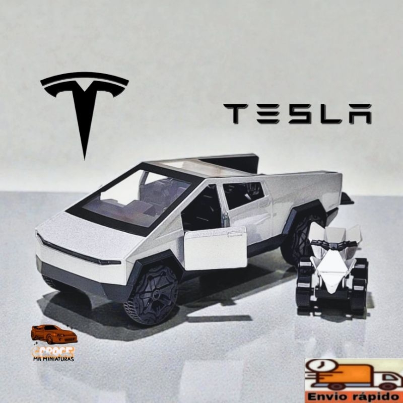 Miniatura de ferro Tesla Cybertruck Metal Fricção Brinquedo Coleção Diecast
