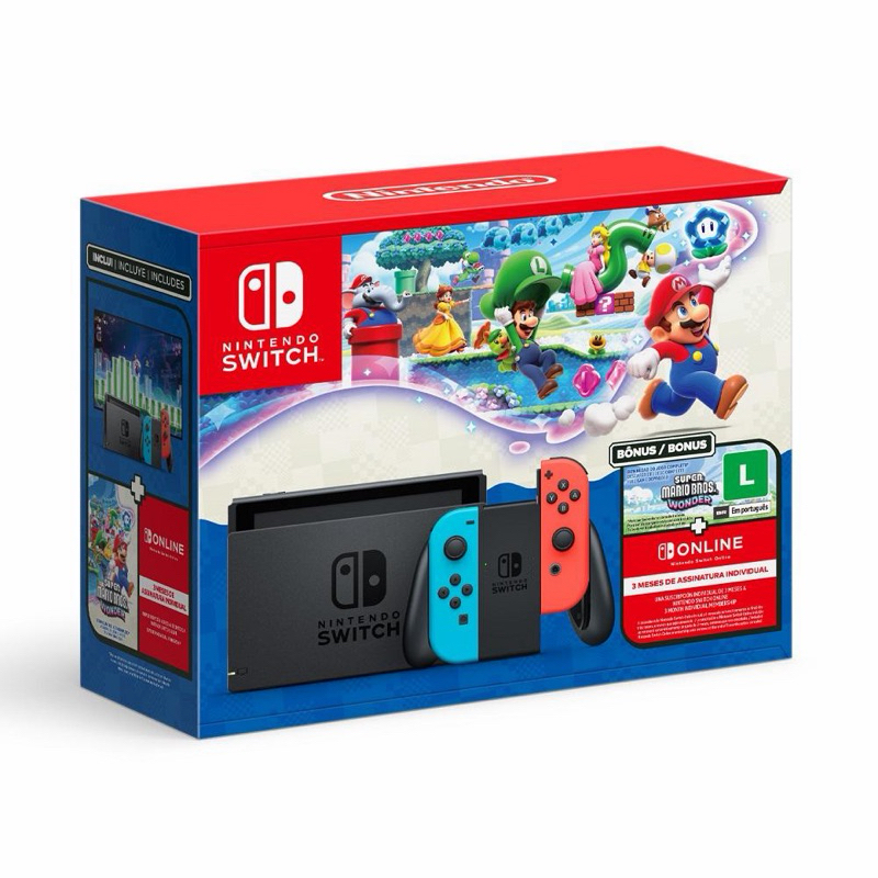 Nintendo Switch Desbloqueado Edicao Mario Wonder | Novo | Envio Rapido