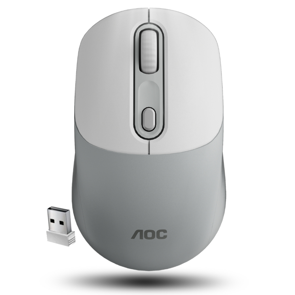 Mouse Sem Fio Office 2 em 1Wireless + Bluetooth Aoc Ms300 Escritório Trabalho Comercio Jogos
