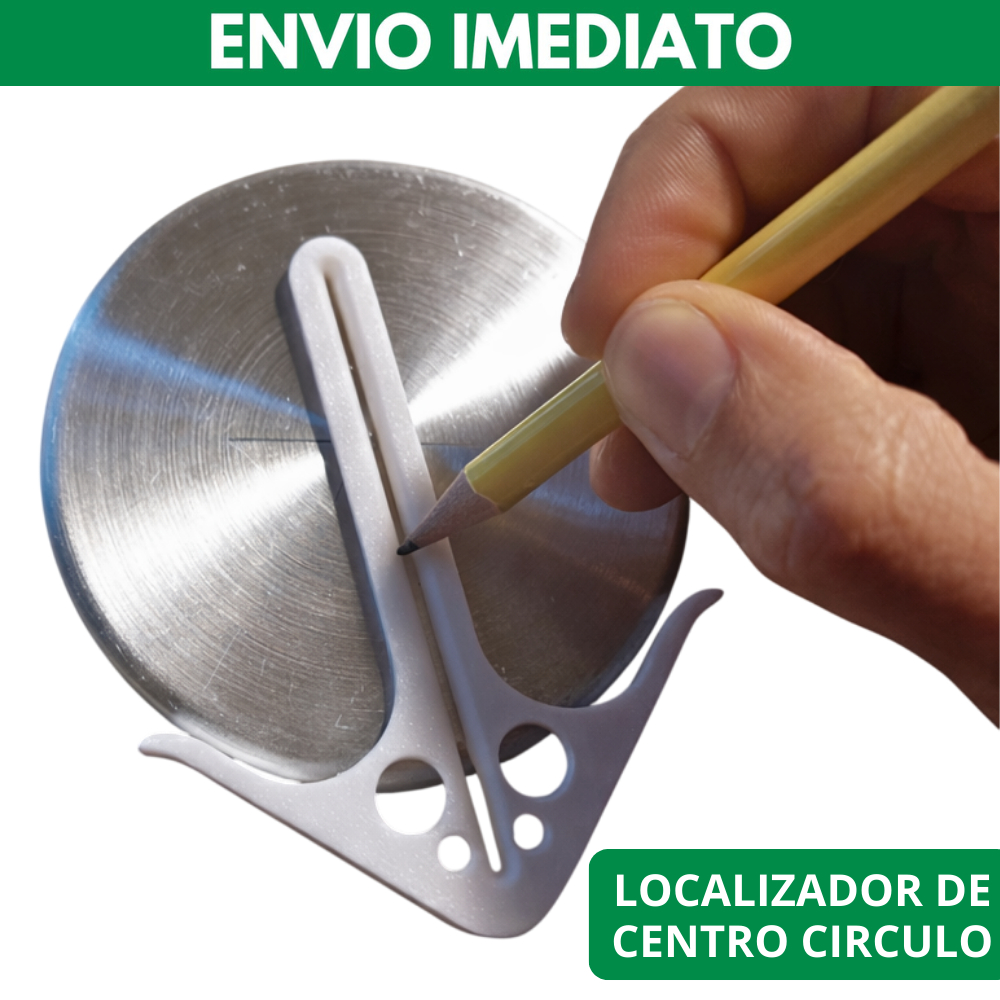 Localizador de Centro de Círculo l Gabarito Centralizador para Discos Tubos e Peças Redondas