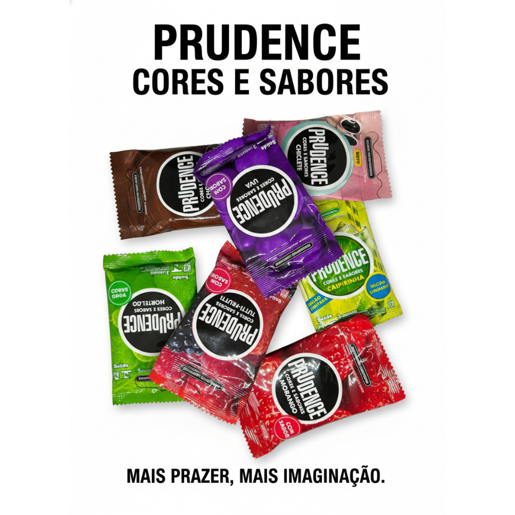 Diferentes Sensações- Kit 21 Preservativos Prudence Sabores