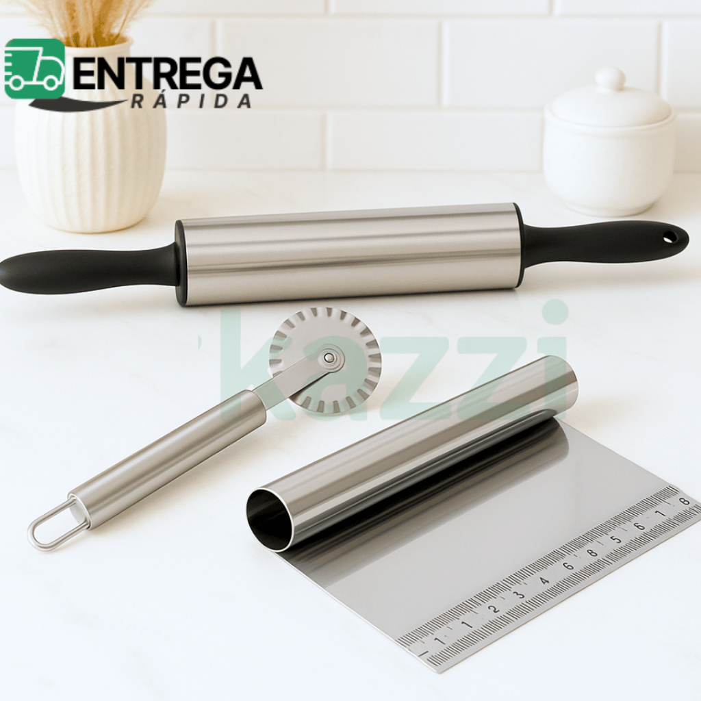 Confeitaria e Cozinha Rolo de Massa Espátula Confeitaria Fechador de Pastel Inox Escolha Variação