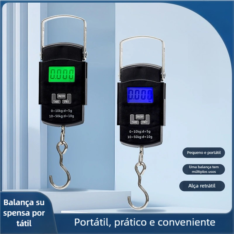 Balança de Bagagem Mala Gancho Digital – Portátil, Até 50kg