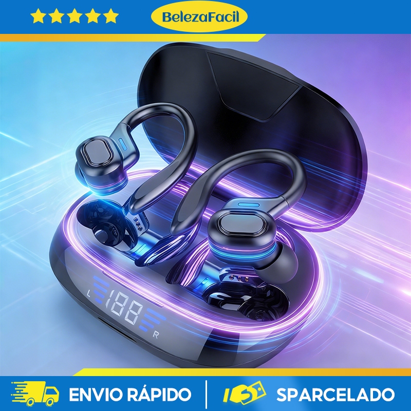 Fone bluetooth barato Fones de ouvido sem fio Bluetooth com clipe para cancelamento de ruído e ganchos de orelha
