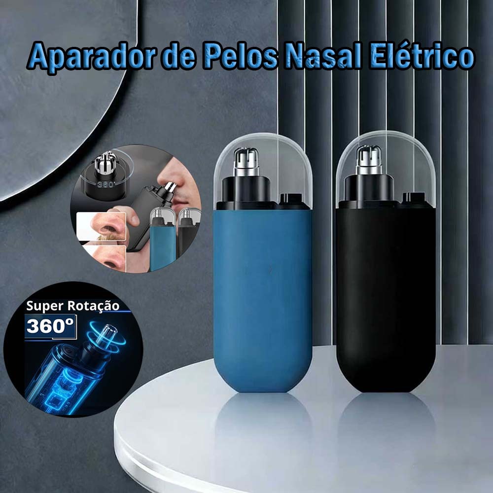 Aparador de Pelos 3 em 1 Elétrico Recarregável Portátil Para Nariz Orelha Rosto - Pequeno, prático e fácil de usar！