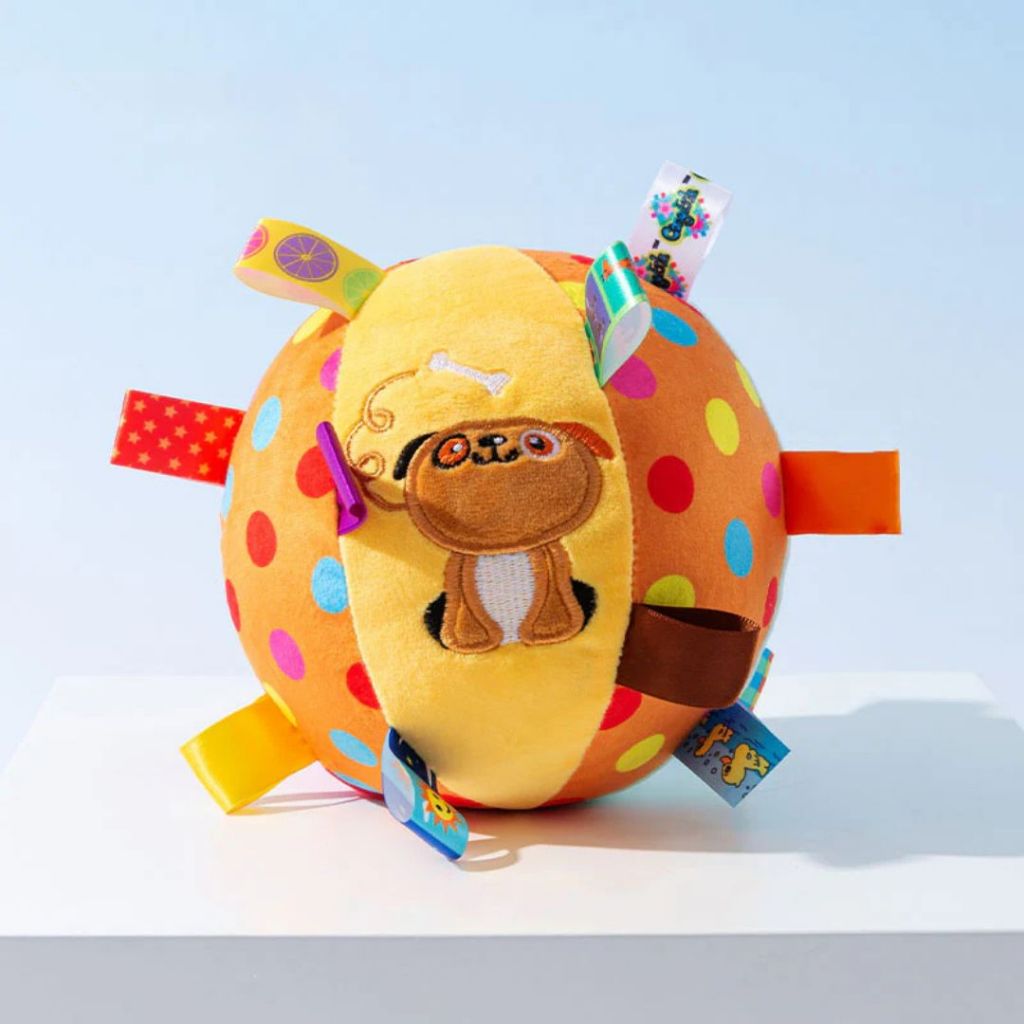 Bola de Pelúcia Sonora para Cães com Guizo Suave Morder Gastar Energia Aliviar Estresse