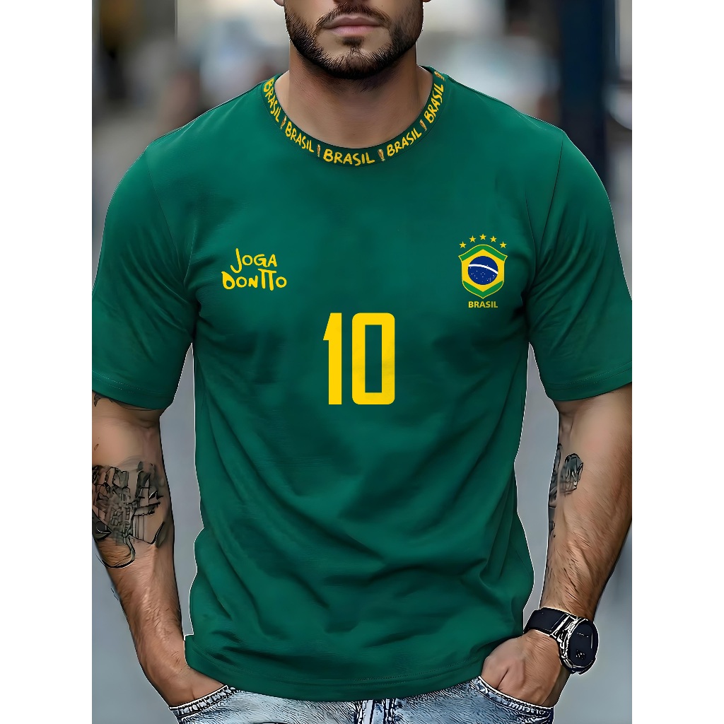 Camisa T-Shirt Masculina Camiseta Street Wear Conforto Brasil 10 Manfinity