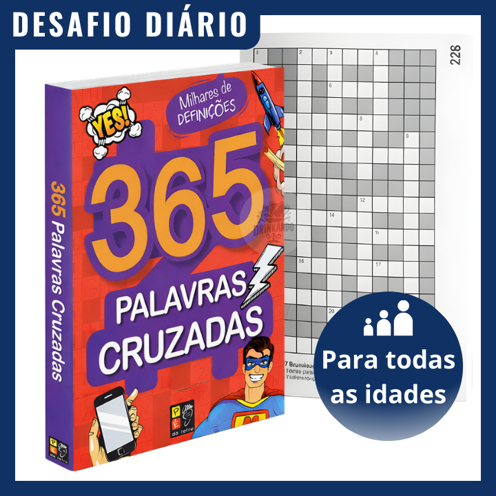 365 Palavras Cruzadas Tamanho Grande | Estimula Memória e Atenção | Livro Presente