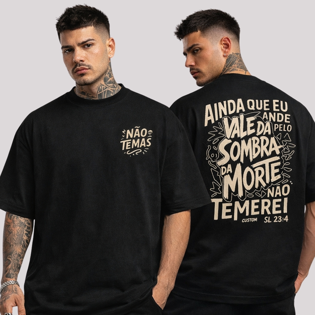 Camiseta Estampada Cristã Gospel blusa Versículo Camisa 100% Algodão Unissex Luxo