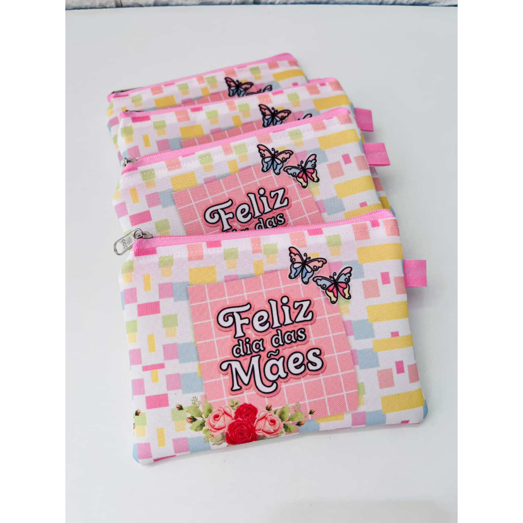 kit mini necessaire ou porta moedas com 10 unidades tema MÃE,dia das Mães