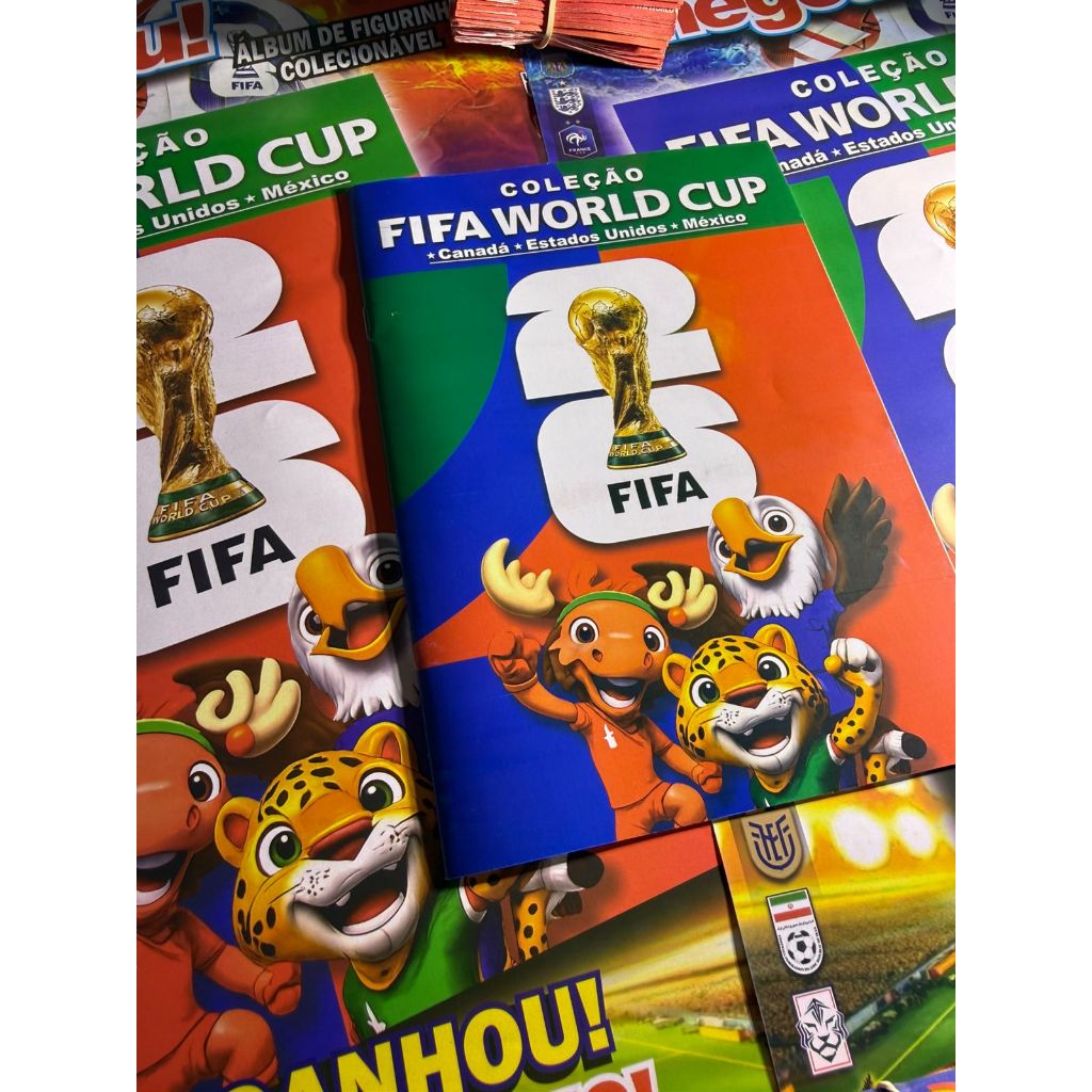Álbum Copa do Mundo 2026 Colecionável Não Oficial Estilo FIFA World Cup Figurinhas Seleções 48 Times fake baixo custo