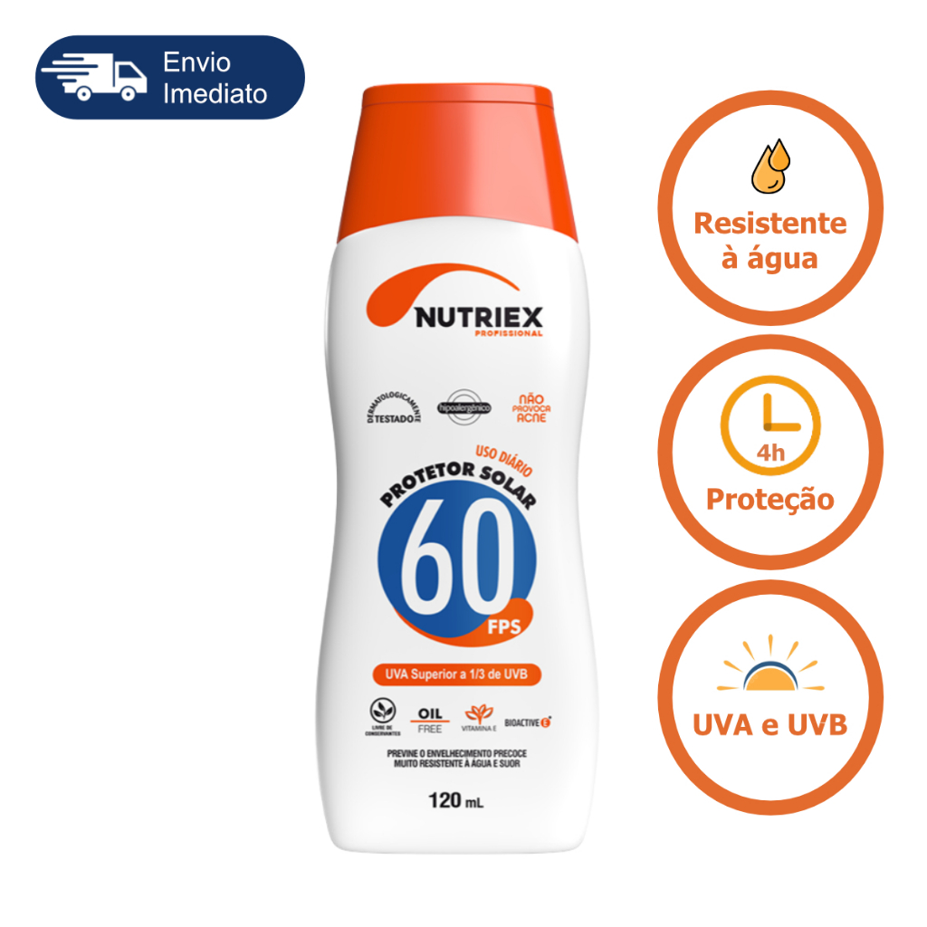 Protetor Solar Nutriex Profissional Fator 60 Fps Corporal Facial Trabalho Verão Bloqueador Sol