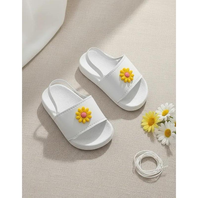 Chinelo Sandália Slide bebê infantil  FLOR  Feminino com elástico do 16 ao 25