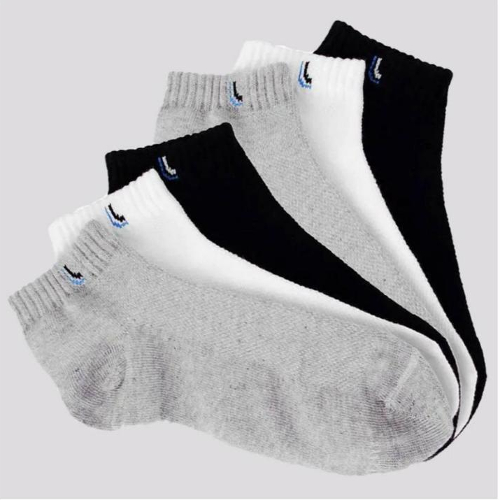 Kit 6 Pares Meias Cano Curto Baixo Soquete Algodão Meia Unissex Masculina Feminina
