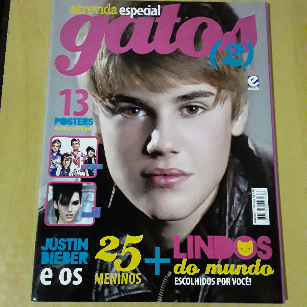 PL65 REVISTA ATREVIDA ESPECIAL GATOS Nº2 JUSTIN BIEBER RESTART MCFLY ZAC EFRONTAYLOR LAUTNER COM 13 MINI PÔSTERES
