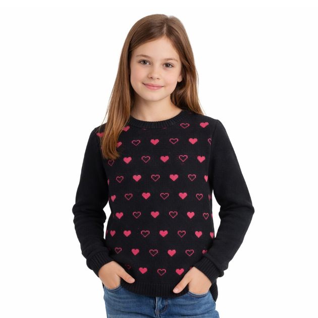 Blusa de Lã Juvenil Menina (7 a 12 anos) Tricot de Qualidade