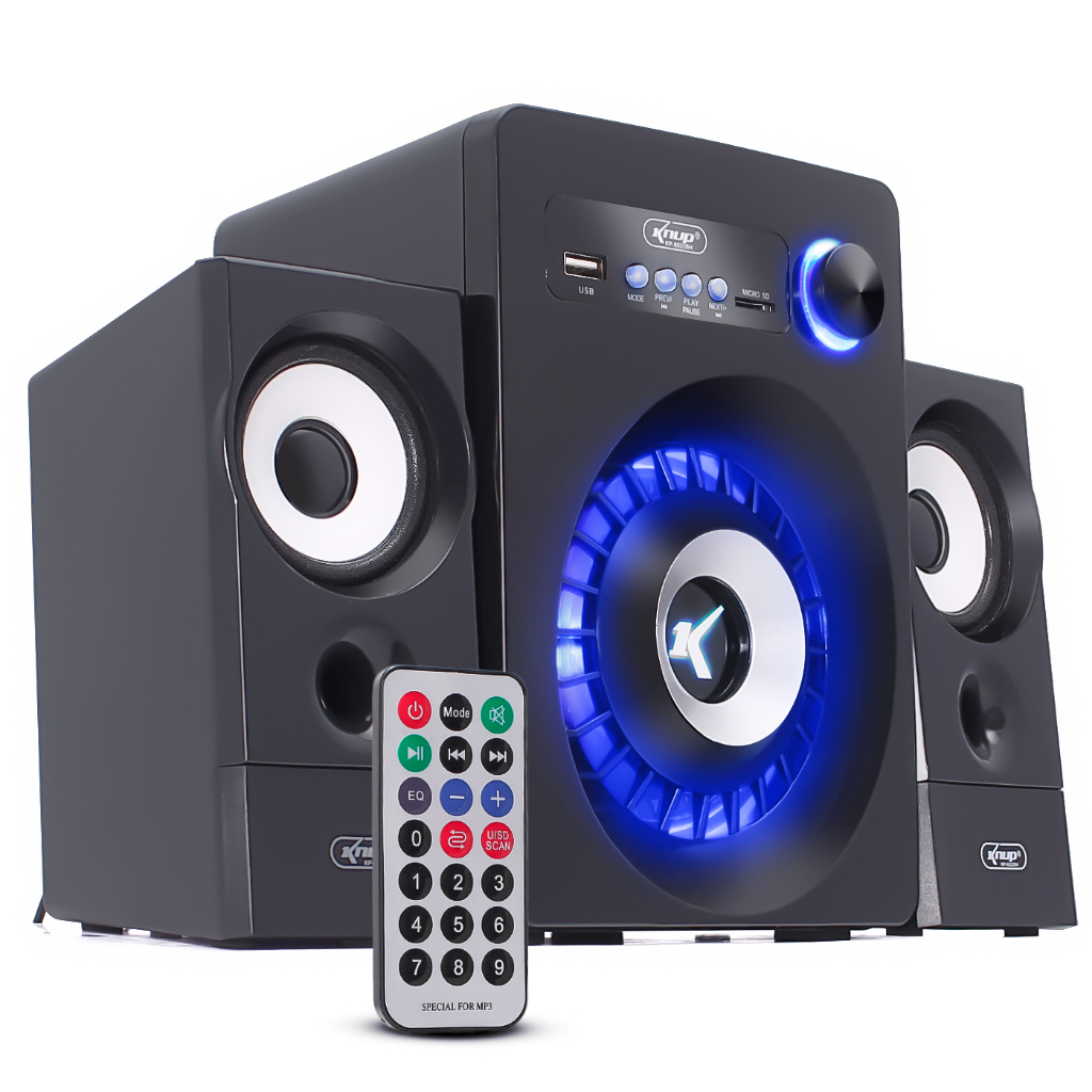Home Theater Knup 2.1 Bluetooth Com Subwoofer Potente | Graves Intensos + Controle Remoto e Radio FM