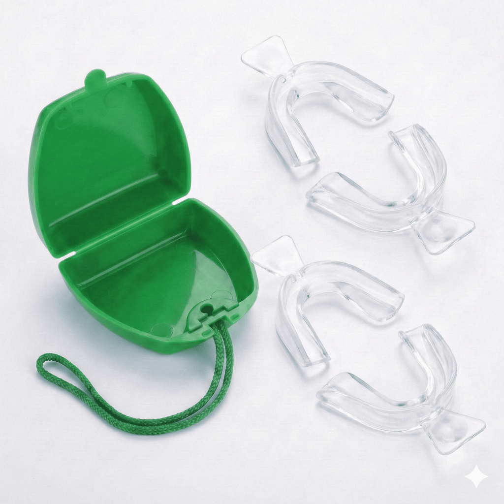 kit Bruxismo protetor bucal COM ou SEM estojo Molde Silicone Caseiro