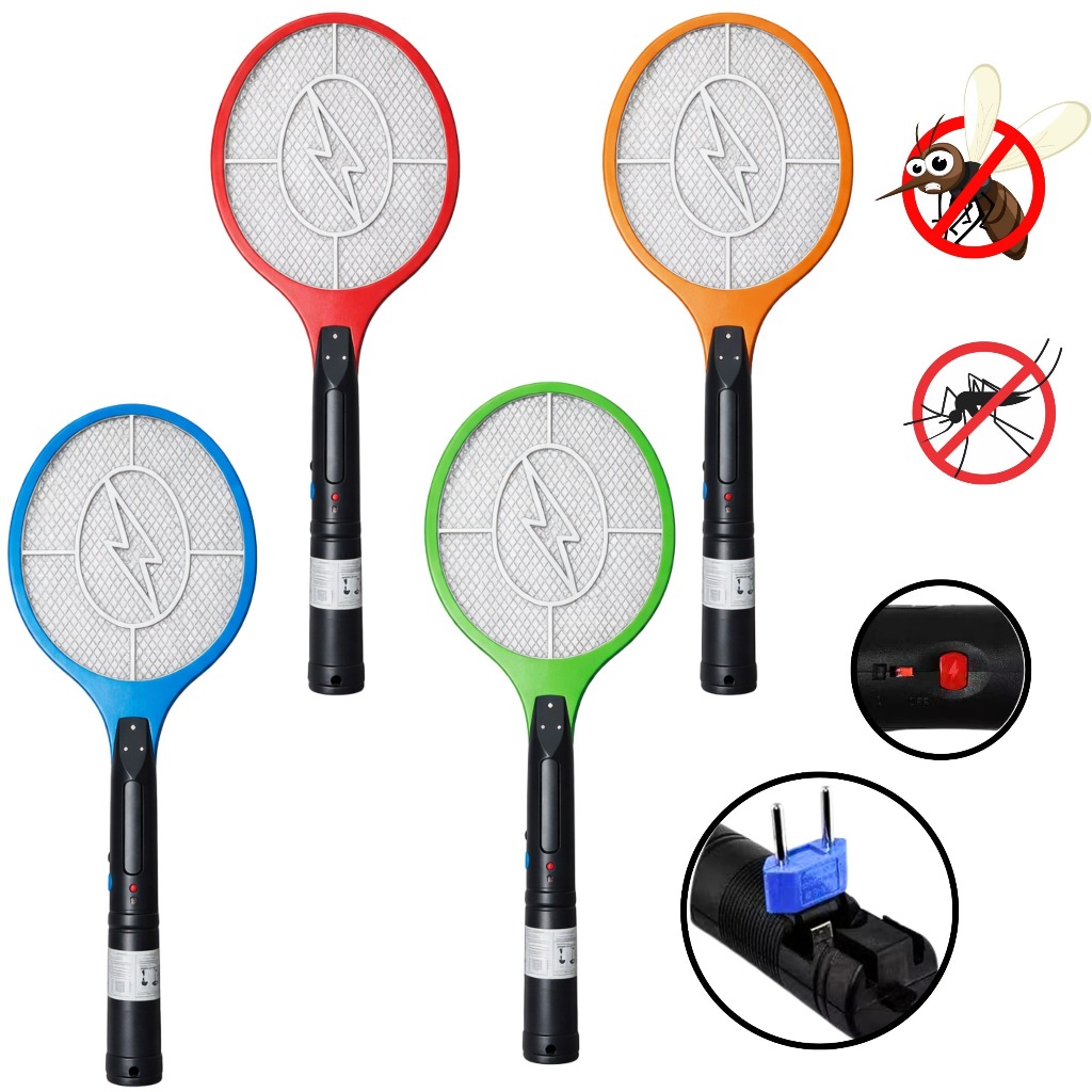 Raquete Elétrica 1, 2 ou 3 Raquete Elétrica Bivolt Recarregável