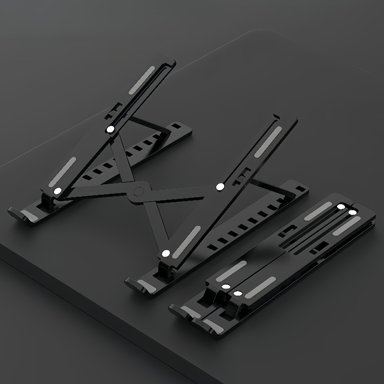 1/2/5 Unidades Suporte Apoio De Notebook Laptop Compacto Articulado Preto Suporte Base