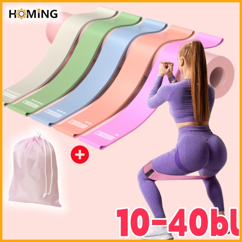 Kit 5/10 Faixas Elásticas de Resistência Fitness Treino Academia Yoga Pilates-Entrega Rápida