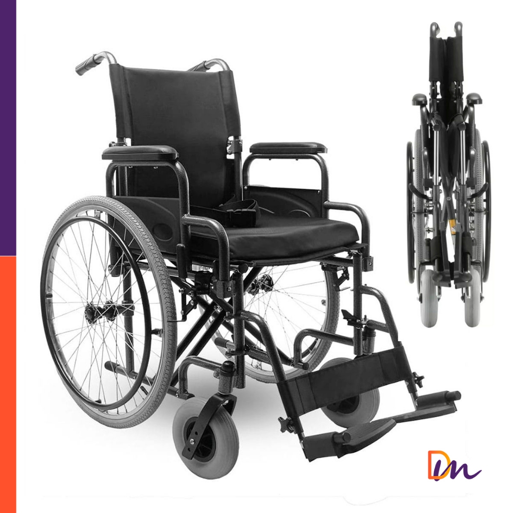 Cadeira De Rodas Modelo D400 Dobrável Até 120 Kg - Dellamed