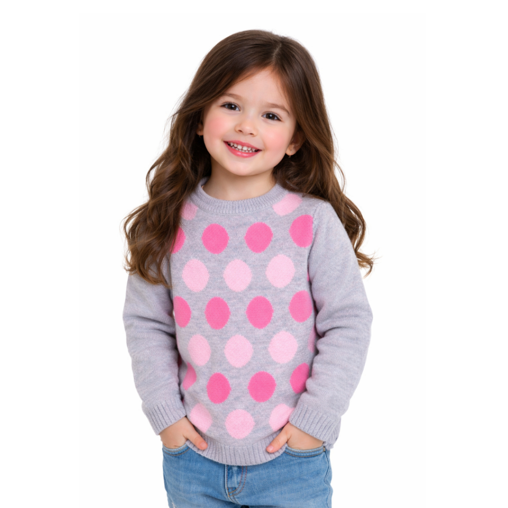 Blusa de Lã Infantil Menina (1 a 6 Anos) Tricot de Qualidade