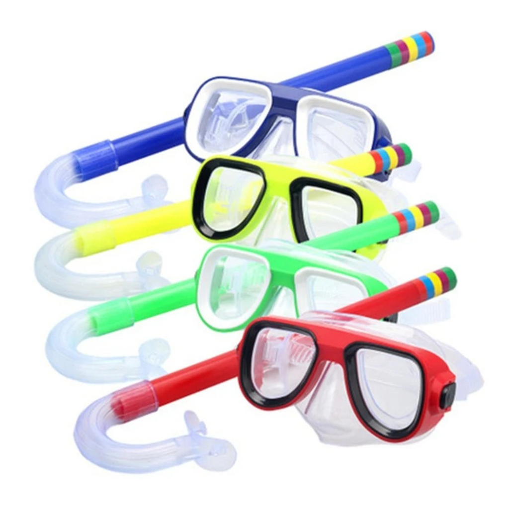 Kit Mergulho Snorkel Óculos Máscara Piscina Praia Banho Natação Infantil WJ-512