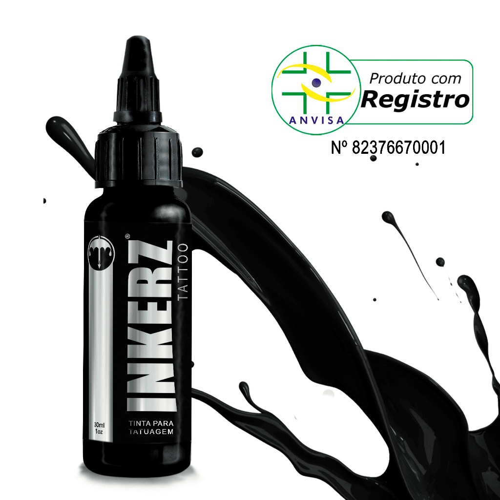 Tinta Para Tatuagem Profissional Inkerz Tattoo 30ml Preto Branco Vermelho Amarelo Alta Pigmentação