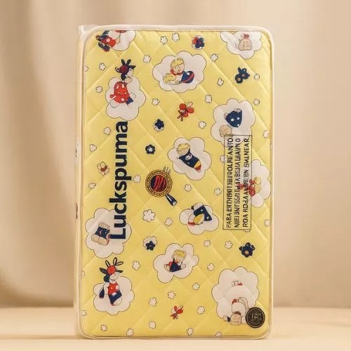 Colchão De Berço 60x90x10cm Luckspuma Espuma D18 Impermeável Amarelo