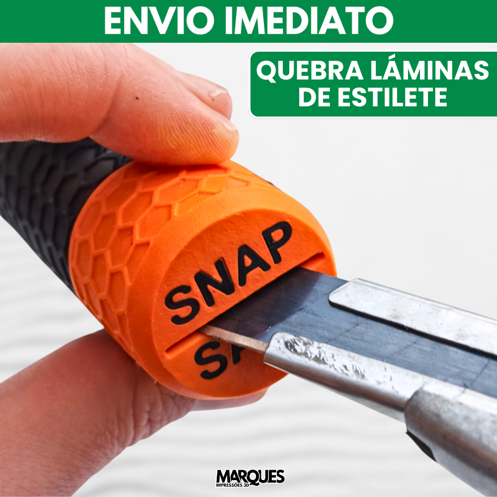 Descartador de Lâmina de Estilete com Tampa Rosqueável | Quebra Lâmina Seguro SnapSafe